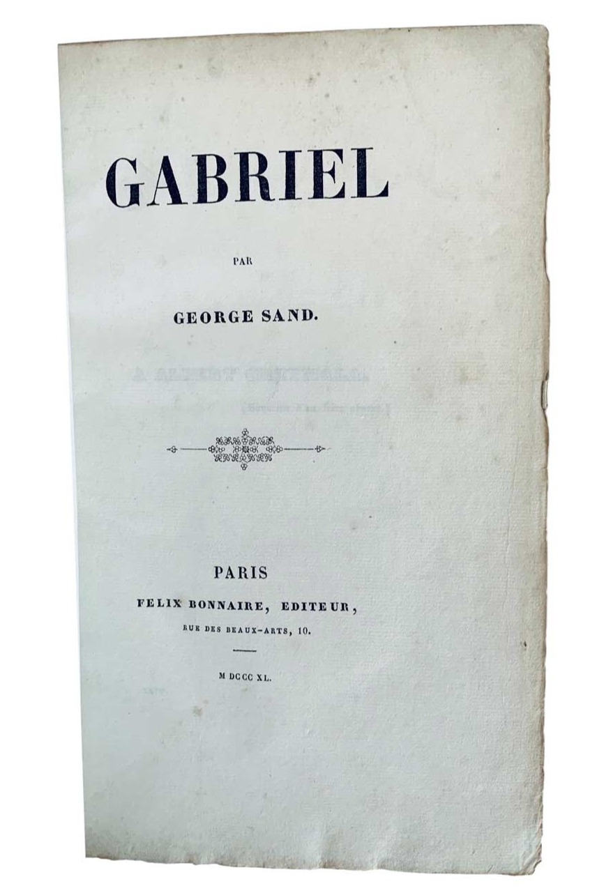 gabriel, libro George Sand